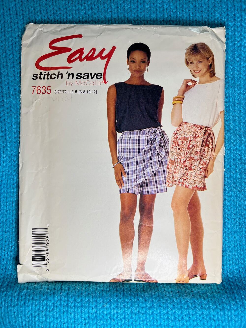 McCalls 7635 Sewing pattern tshirt tank top shorts skort size 6 8 10 12